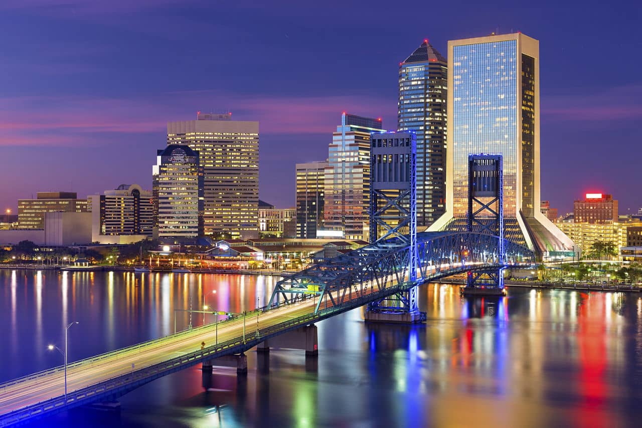 Jacksonville, Florida, USA downtown city skyline.