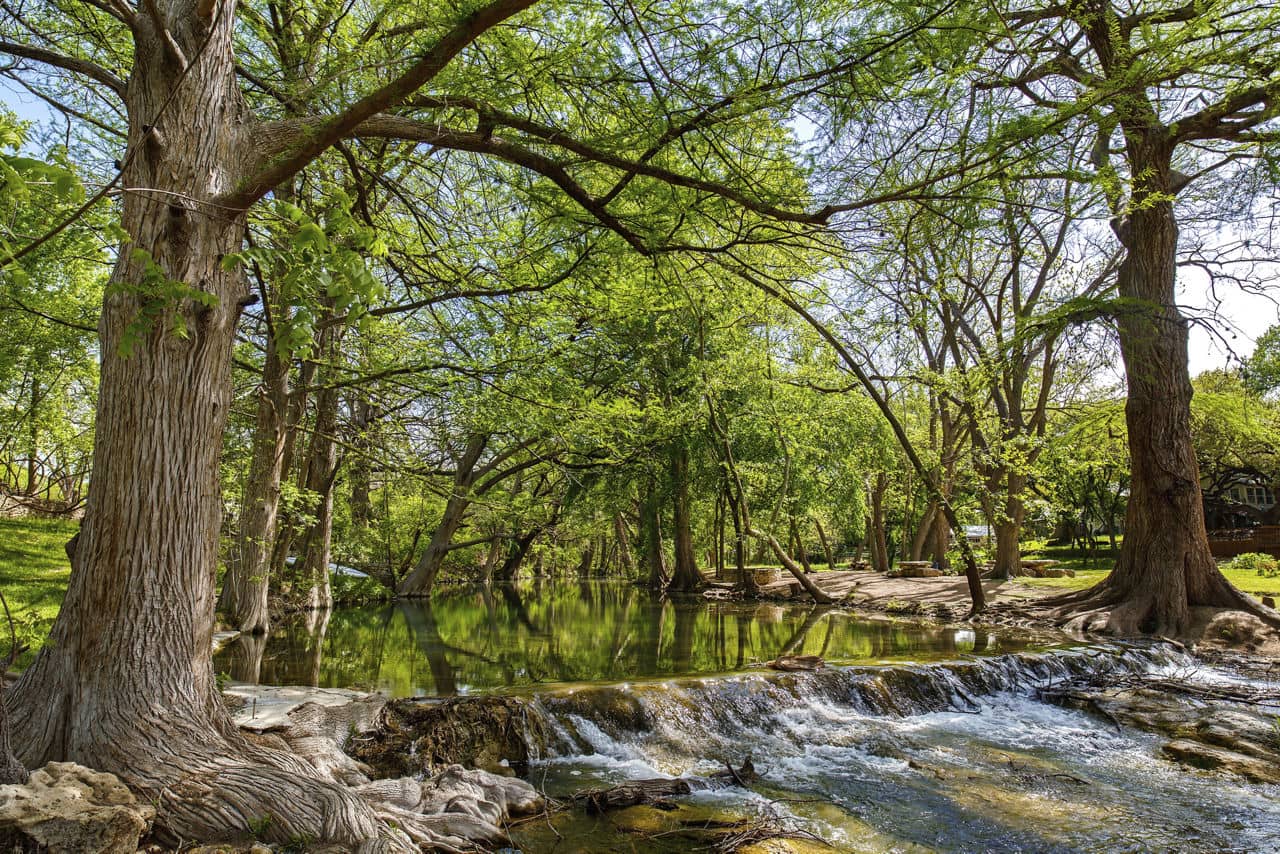 The natural beauty of the Texas Hill Country in the small town of Wimberley.