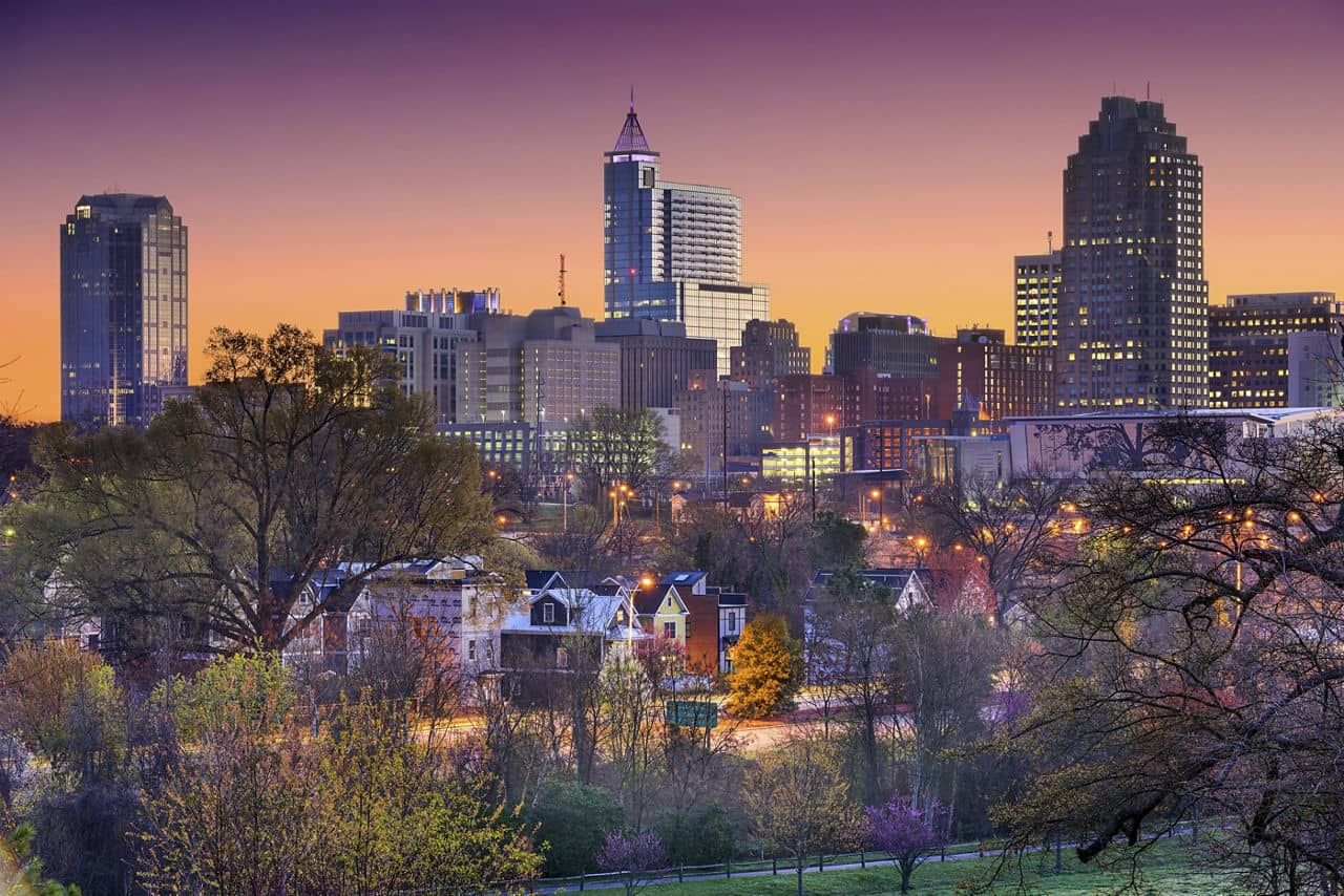 Raleigh, North Carolina, USA skyline.