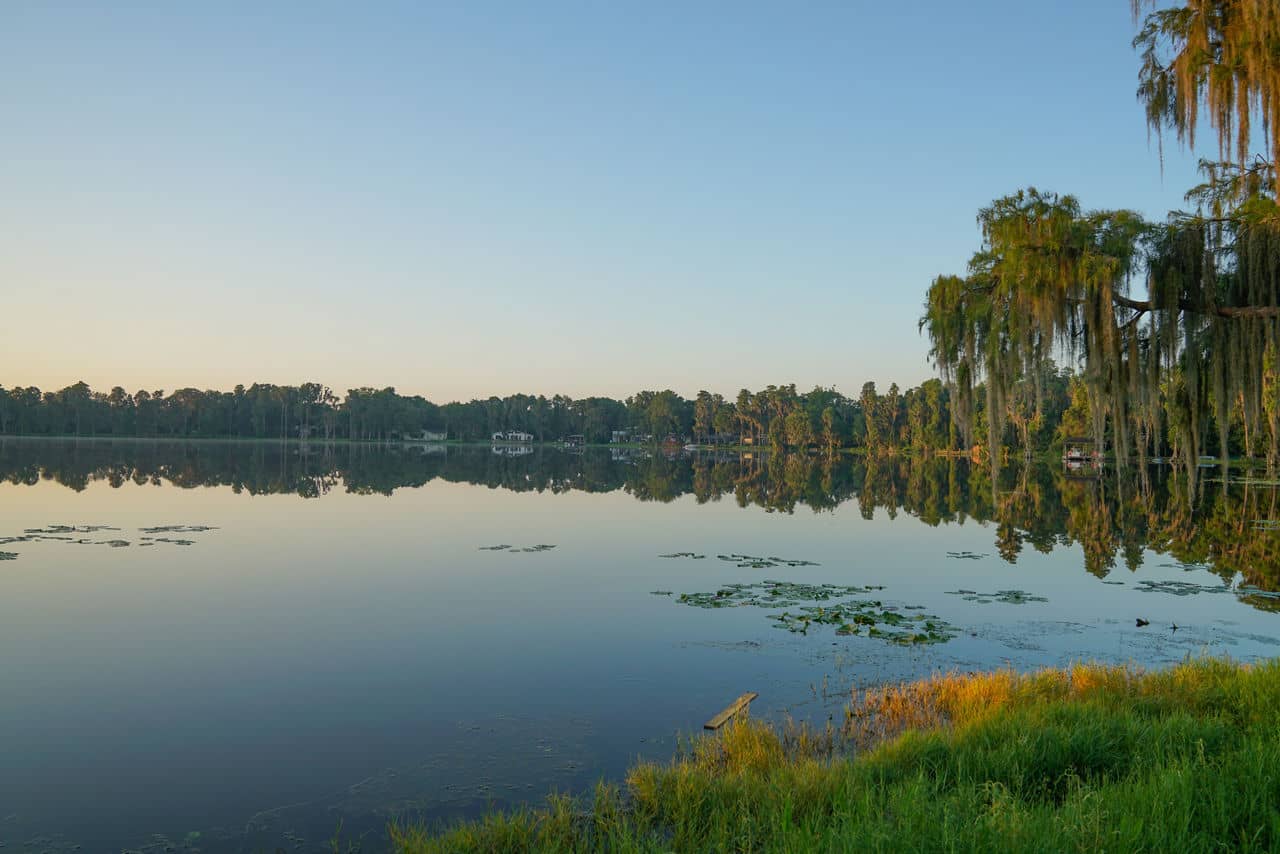 Dawn Breaks over North Crystal Lake in Lutz, Florida