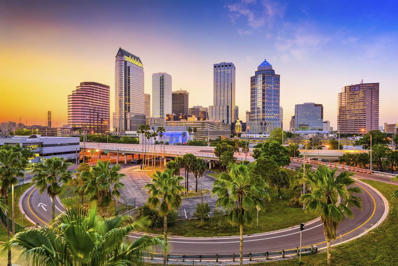 Tampa, Florida, USA downtown skyline.