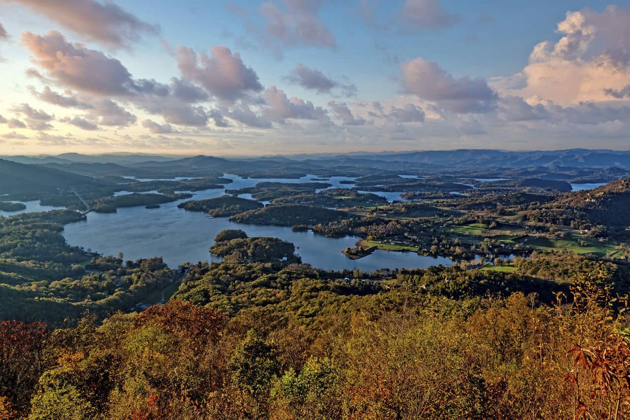 Sunset From Bell Moutain In Hiawassee Georgia