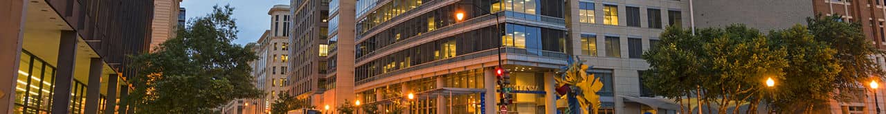 A typical street view in washington dc usa