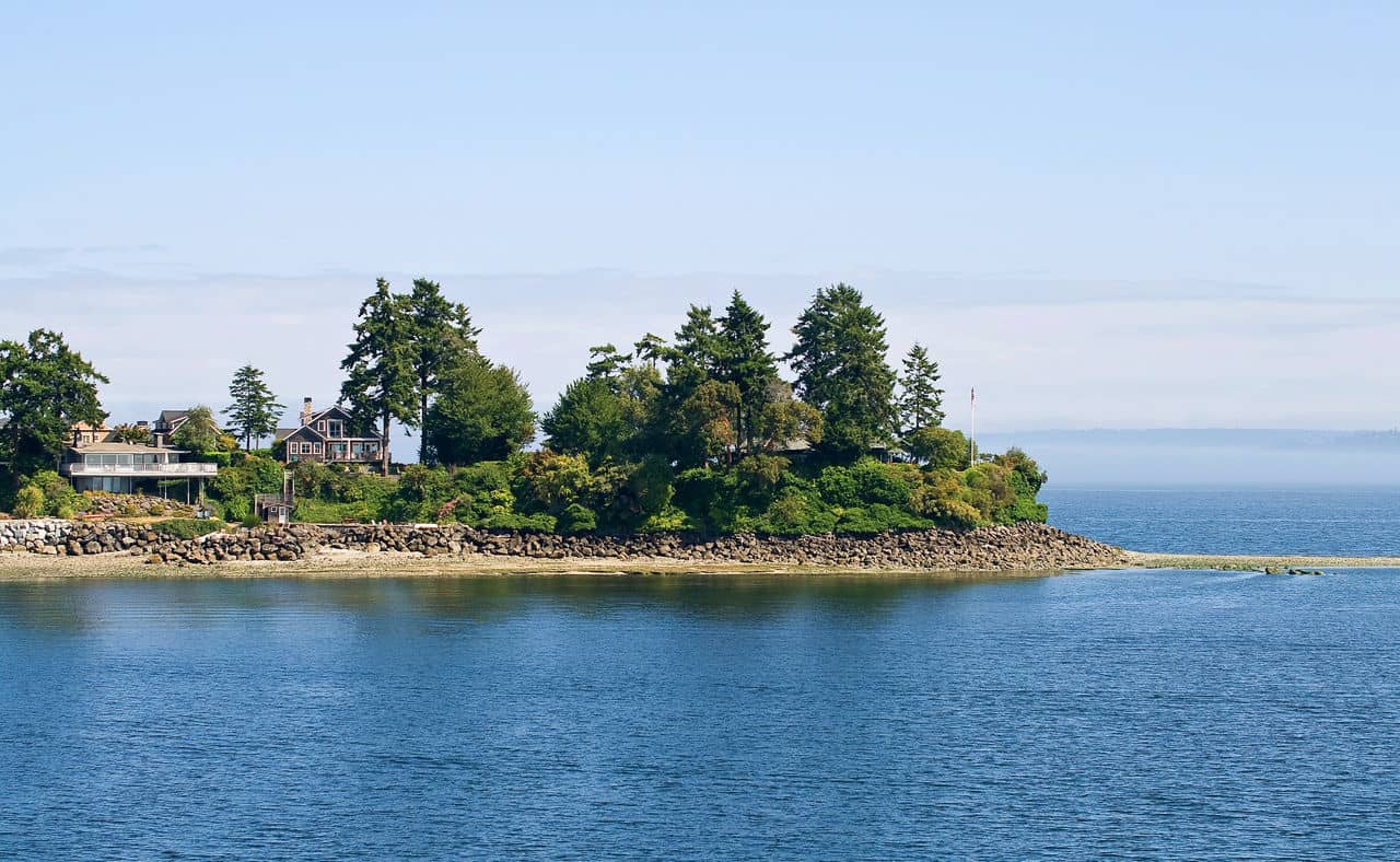 Secluded residences on picturesque Bainbridge Island, WA.