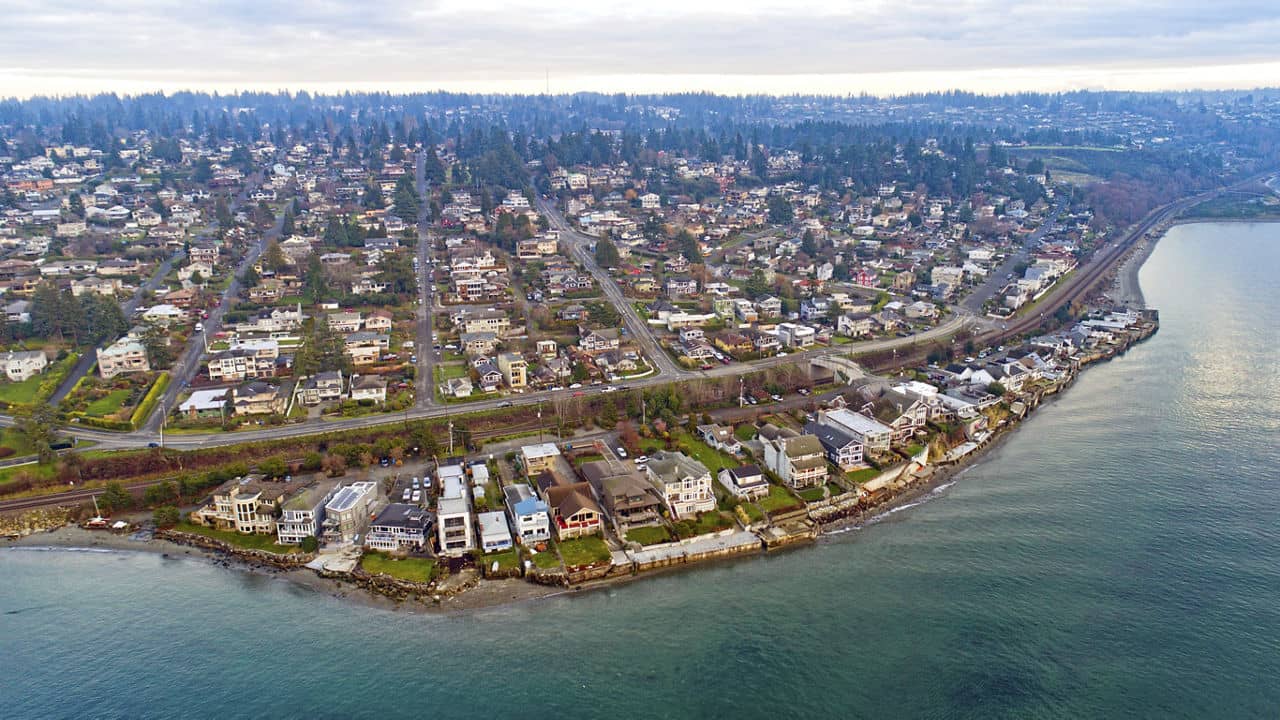 aerial view of Edmonds-Lynnwood