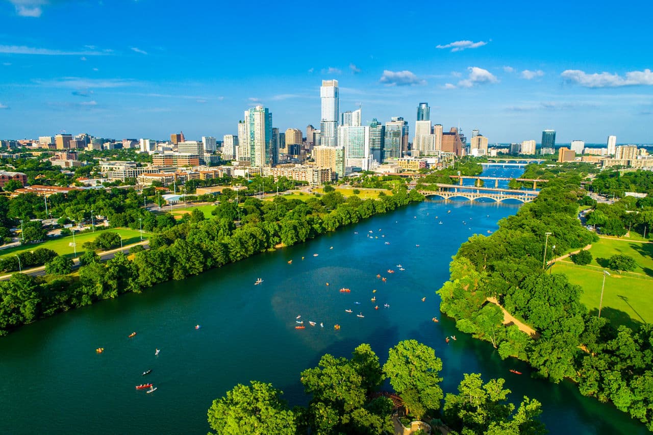 Kayakers on LadyBird Lake